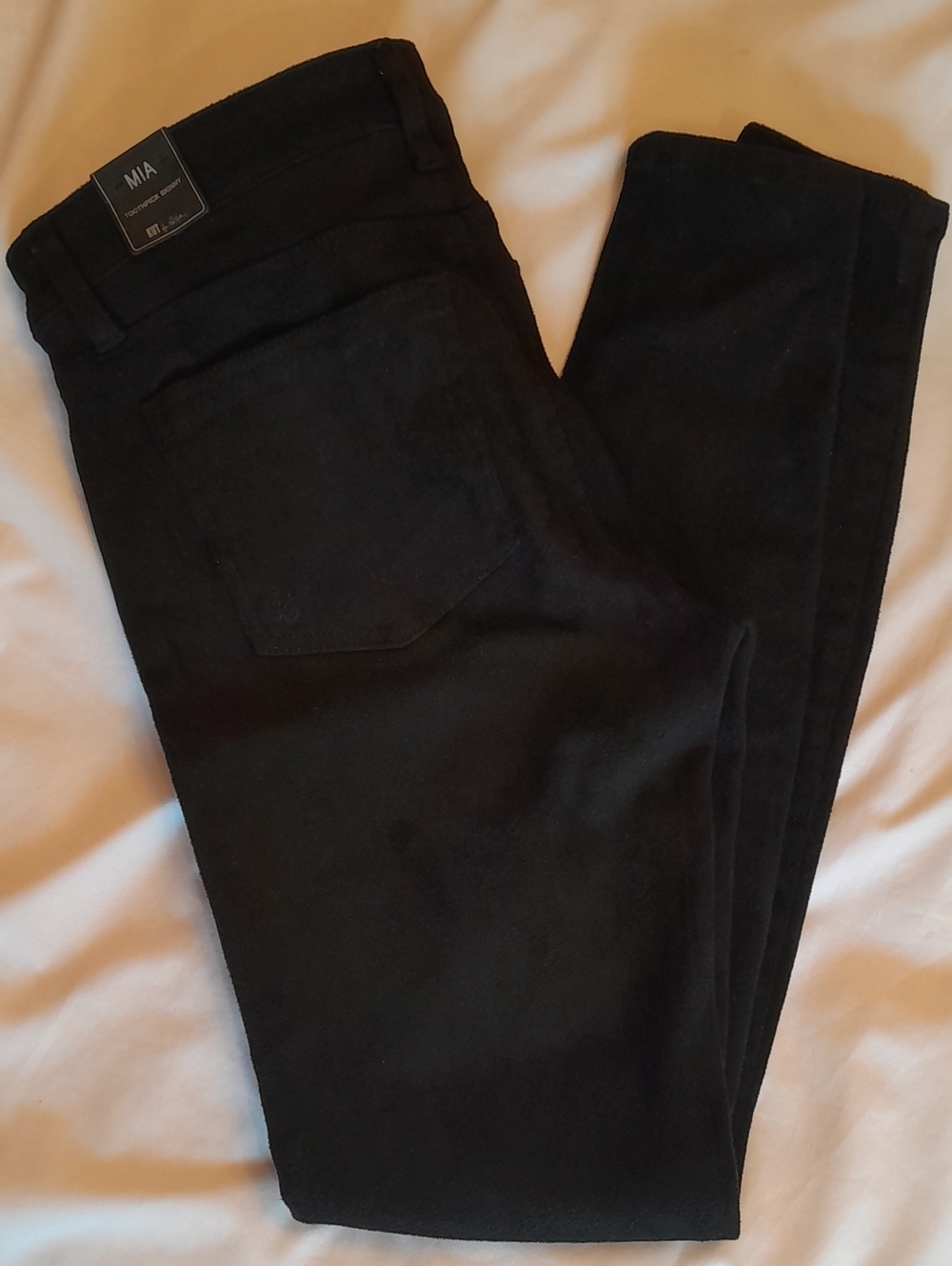 Kut from the Kloth MIA Black Suede Skinny Jeans, 4